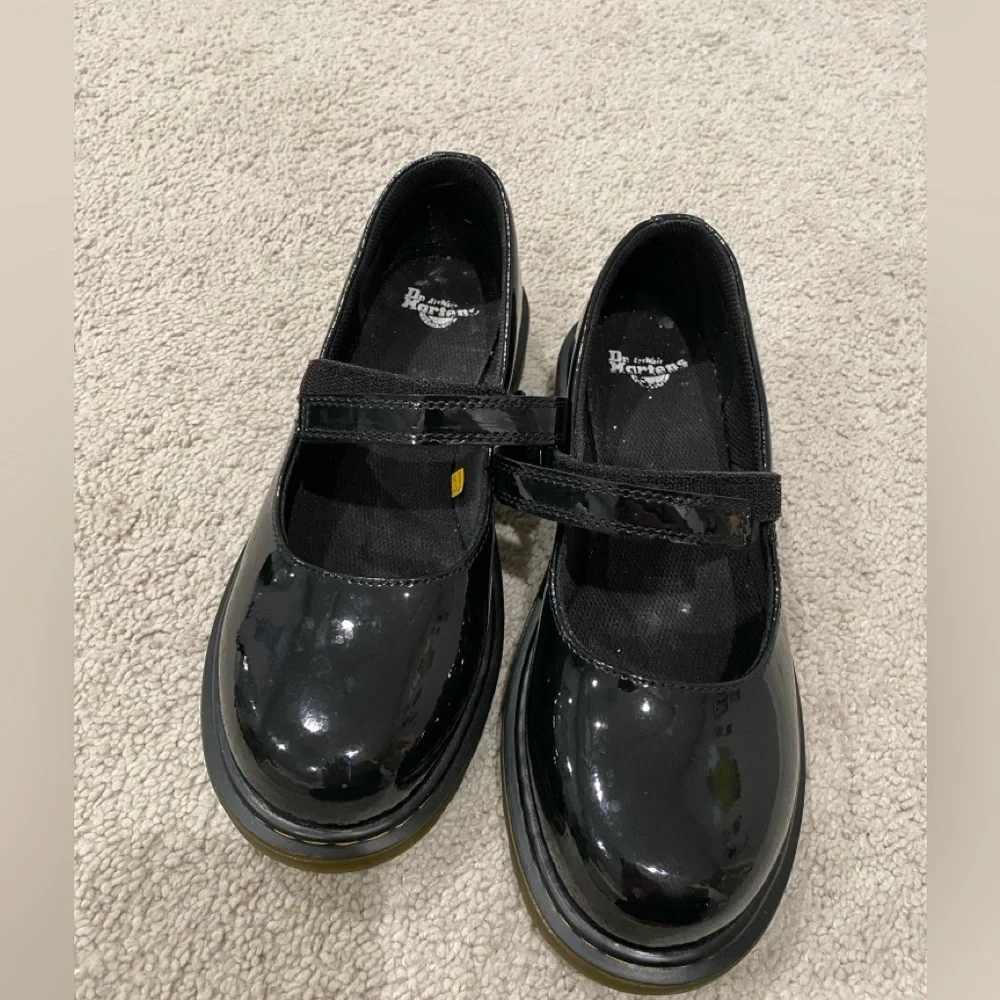 Dr. Martens Black  Glossy Leather Flats - Picture 2 of 6